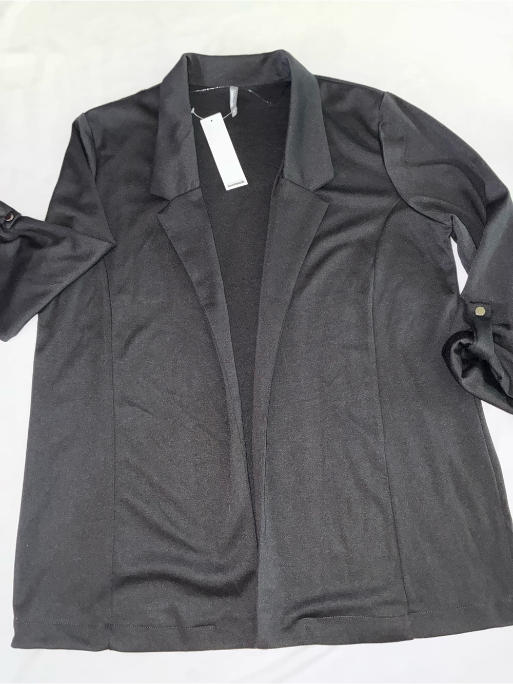 Massini Black Open-Front Women's Blazer Jacket NWT
